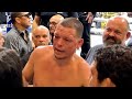 BEATEN Nate Diaz hugs family and friends after losing to Jake Paul