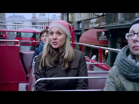 Jo Hannah Hoehn Guides Tour Bus in London