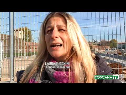 2017-11-20 FIRENZE - PROTESTA LAVORATORI EDILI DAVANTI CANTIERI TRAMVIA
