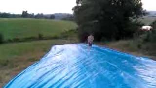 Jacob Steele doin the 100ft waterslide.