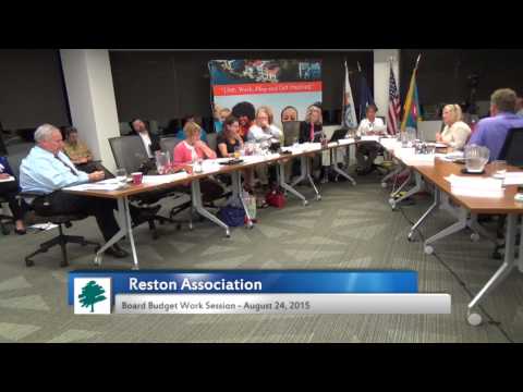 Board of Directors Budget Work Session Pt. 1 - August 24, 2015