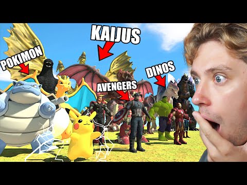 Multiverse End Game Godzilla vs Avengers vs Dinosaurs vs Anime