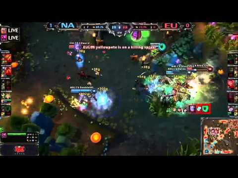 DoubleLift (Ezreal) PENTAKILL - NA vs EU Game 2 Day 2 [LoL All-Star 2013]