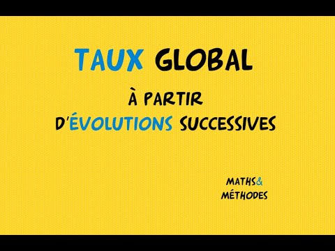 Taux global à partir d'évolutions successives