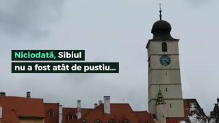 VIDEO FOTO: Imagini cu Sibiul pustiu și trist - Toată lumea stă în casă 1 video
