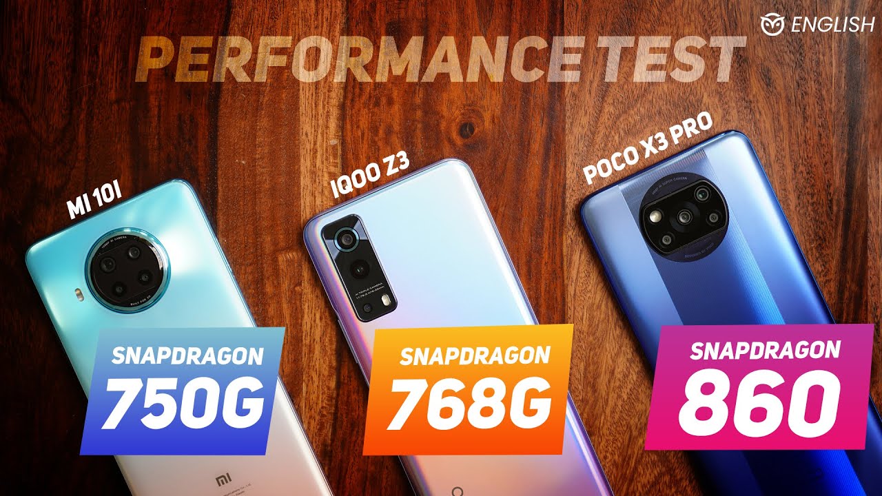 SD 768G vs SD 750G vs SD 860 - iQOO Z3 5G vs Mi 10i vs Poco X3 Pro | Performance & Gaming Test
