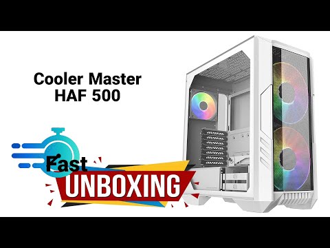 COOLER MASTER PC dėklas HAF 500 Midi bokštas ARGB baltas video