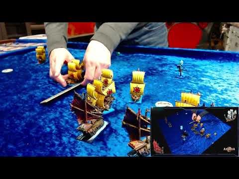 Kings of War Armada Battle Report 250pt Orcs Vs Basileans