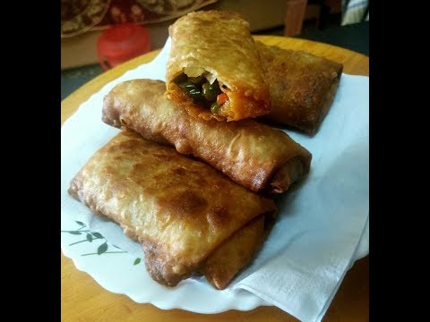 Veg Spring Rolls Recipe || Home Made Spring Roll Sheets || Crispy & Crunchy