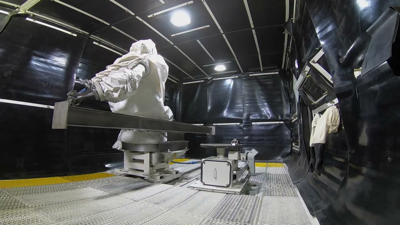 Cuarto Robotizado para procesos de shot peening localizado .