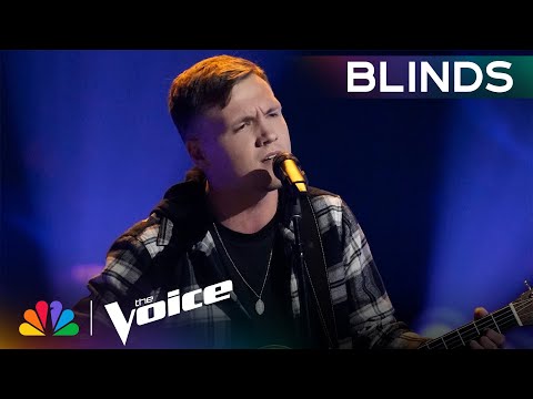 Noah Spencer's Gravelly Voice on Zach Bryan's "Something in the Orange" | The Voice Blind Auditions
