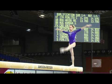 Viktoria KOMOVA (RUS), EC Brussels 2012, beam