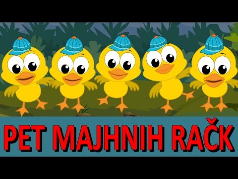 Pet majhnih Račk |  Mix otroških pesmic | Five Little Ducks in Slovenian