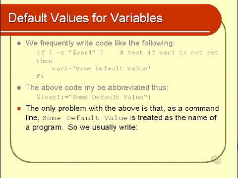 Default Values For Variables Shell Scripting 71