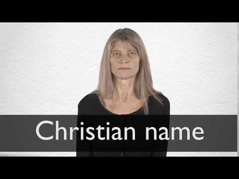 How to pronounce CHRISTIAN NAME in British English