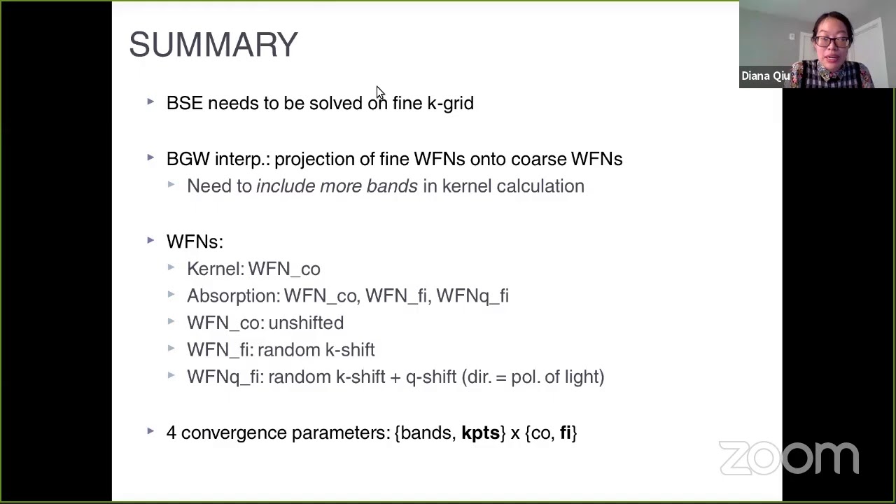 BerkeleyGW tutorial--BSE