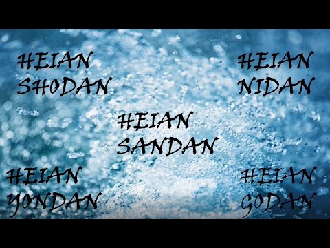 The KIAI POINTS of each of the five HEIAN KATA