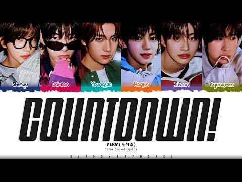 TWS 'Countdown!' Lyrics (투어스 마음 따라 뛰는 건 멋지지 않아 가사) [Color Coded Han_Rom_Eng] | ShadowByYoongi