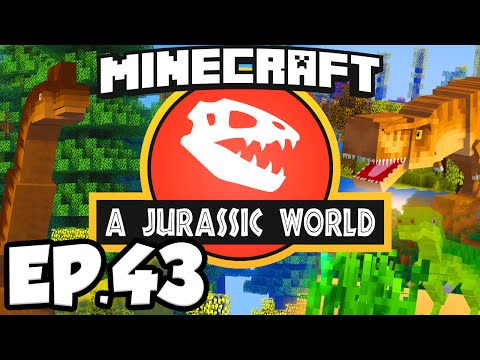 TheWaffleGalaxy - Jurassic World: Minecraft Modded Survival Ep.43 - JURASSIC PARK HOTEL PLANNING!!! (Rexxit Modpack)