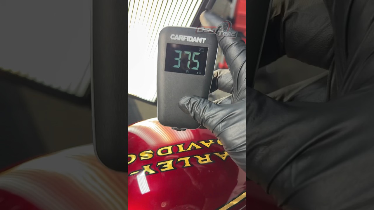 Ultimate Motorcycle Dent Repair Challenge: Pushing on Bondo #paintlessdentrepair