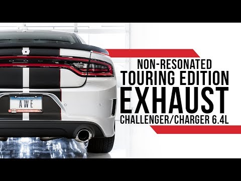 AWE Tuning 2015+ Dodge Challenger 6.4L/6.2L Non-Resonated Touring Edition Exhaust - Use Stock Tips
