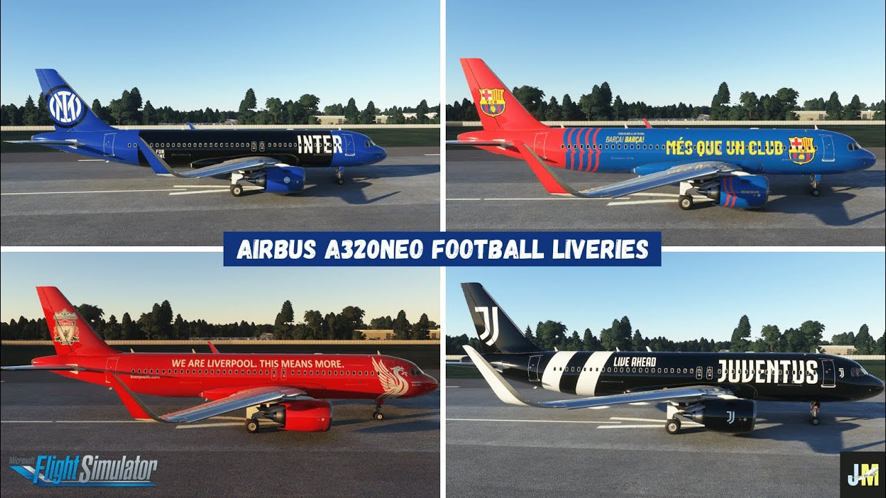 NEW Airbus A320 Football Liveries Pack Flight Simulator 2020 Xbox