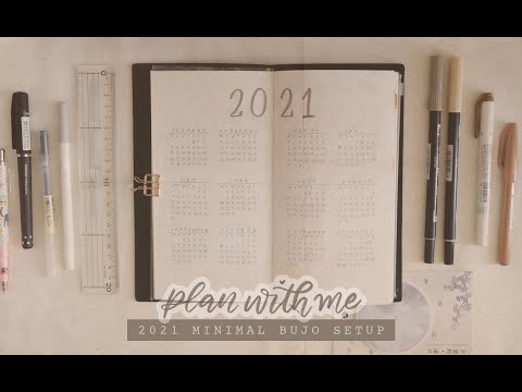 122 2021 MINIMAL BULLET JOURNAL SETUP; starting my new bujo in a traveler's notebook standard