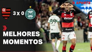 FLAMENGO 3 X 0 CORITIBA - MELHORES MOMENTOS - BRASILEIRÃO