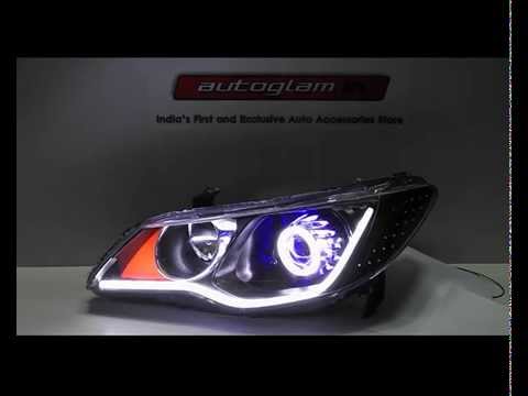 HONDA CIVIC,Audi style, AES HID Projector Headlamp with 55 Watt Xenon HID