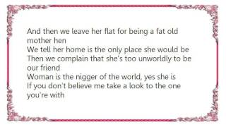 John Lennon - Woman Is the Nigger of the World Live Lyrics