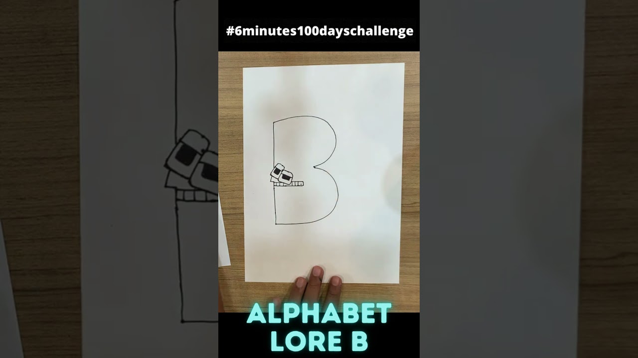 How to draw alphabet lore letter B #shorts #drawing #alphabetlore
