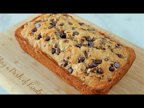 خبز الموز السهل باستخدام دقيق ذاتي التخمير