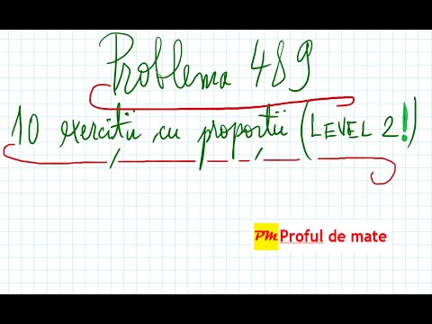 Problema 489: 10 exerciții cu proporții (LEVEL 2!) #profuldemate2020 #proporție #raport #necunoscut