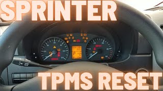 Mercedes Sprinter TPMS Reset Procedure