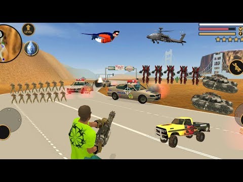 Vegas Crime Simulator (Vegas Hero Fight on Army Base) Vegas Hero Destroys Tank and Helicopter - HD