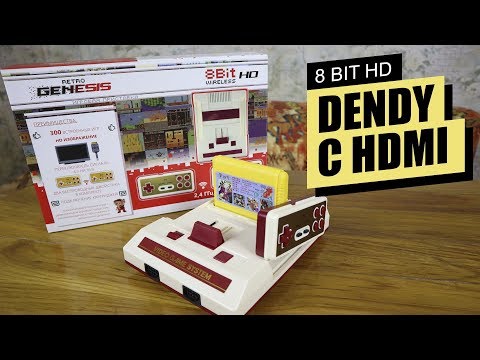 Игровая приставка Dendy Retro Genesis 8 Bit HD + 300 игр красный - Видео