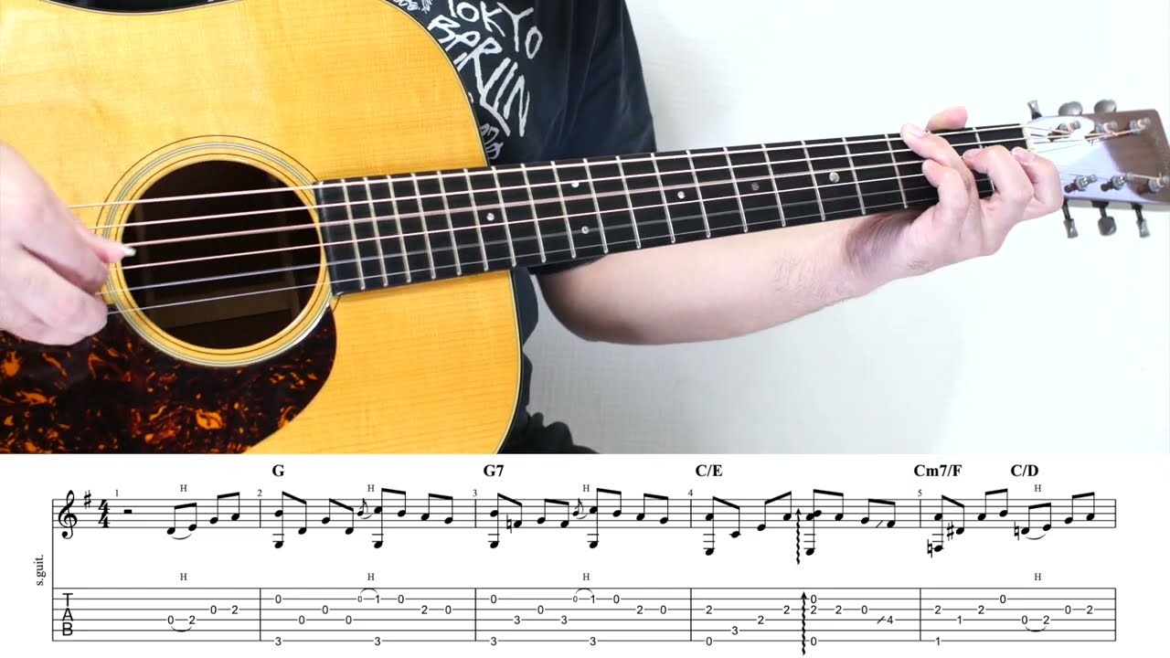 【TAB】メロディー / 玉置浩二 ソロギター