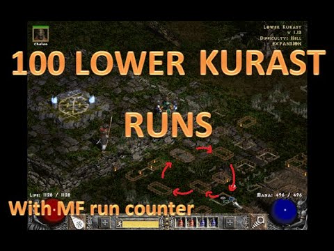 100 Lower Kurast runs with MF run counter feat. GG anni!