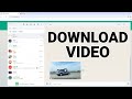 How To Download Video On Whatsapp Web