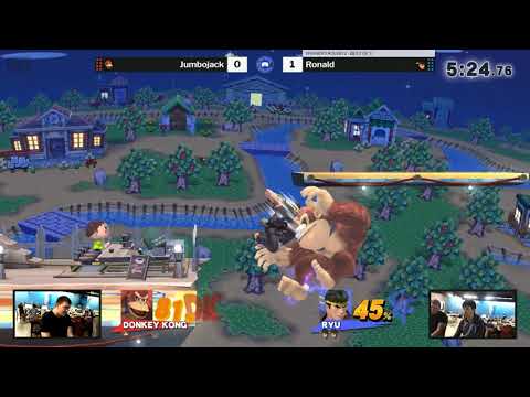The Smash Lab 150 Winners Quarters - JumboJack (Diddy Kong) vs Ronald (Ryu) Part 2