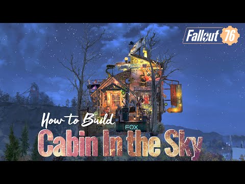 Cabin In The Sky Scrappy Camp Build Showcase & How to Build 2x Speed Tutorial #Fallout76