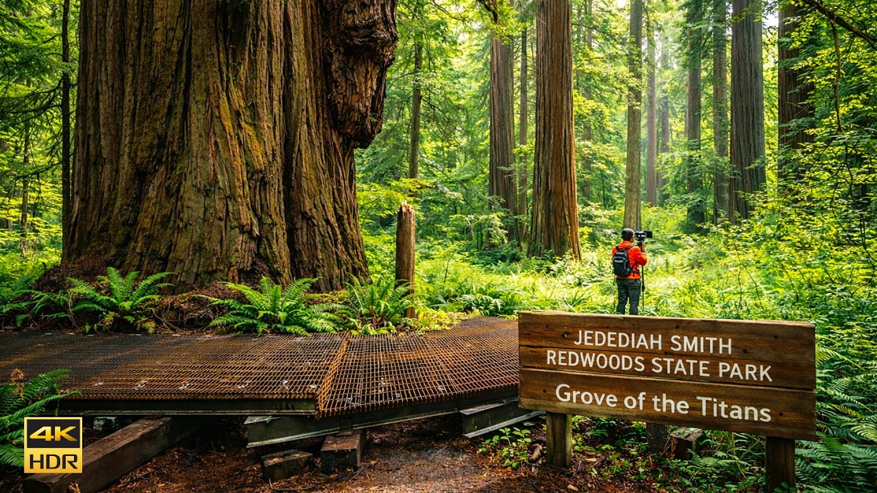 The Majestic Grove of the Titans 🌿 | Jedediah Smith Redwoods California 4K 60FPS