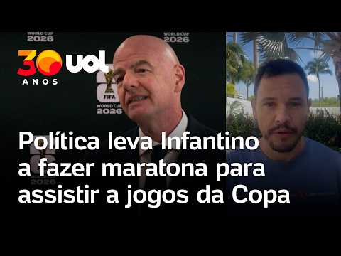 Presidente da Fifa faz maratona para assistir a jogos da Copa do Mundo por política | Rodrigo Mattos