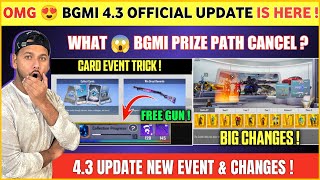 4.3 UPDATE 😍 Prize Path Cancel ? | Bgmi Card Event | Free Material in Bgmi | Bgmi New Update