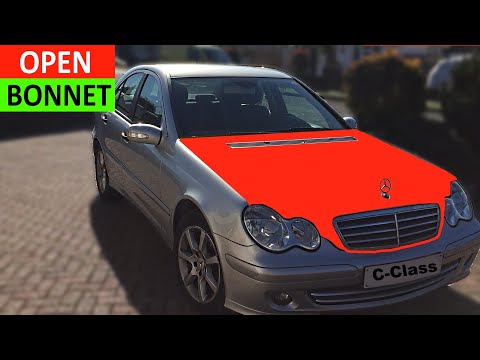 How to open hood on Mercedes C-Class - How to open bonnet on Mercedes C-Class