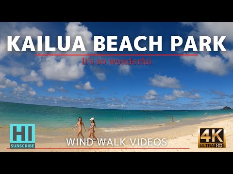 HAWAII [4K] Kailua Beach Park - It's so wonderful -