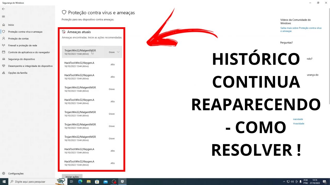 Como LIMPAR Histórico de Detecção E Proteção do Windows Defender no Windows 10/11