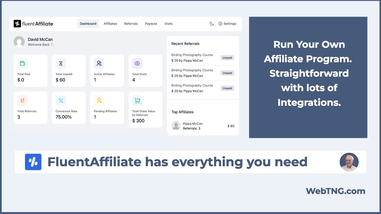 FluentAffiliate Everything You Need to Run Your Own Affiliate Program