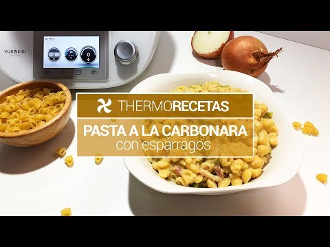 Pasta a la Carbonara de Espárragos