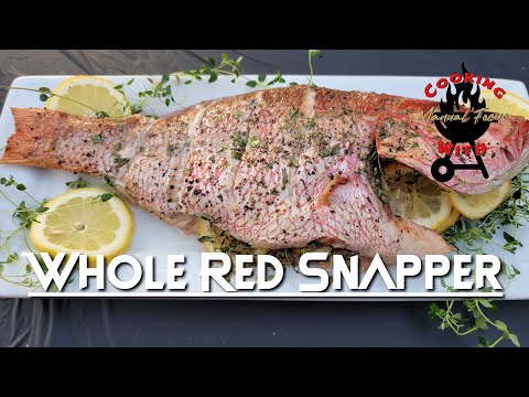 Grilled Red Snapper with the Whole Red Snapper Recipe (Pit Boss Lexington 540)